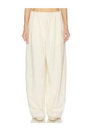 Helsa The Puff Pant in Ultra Premium Jersey in Ivory. Size M. Also in XS, XXS, S, XL.