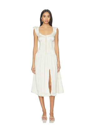 Free People x REVOLVE Loveday Midi Dress in Ivory. Size L. Also in XS, S, M, XL.