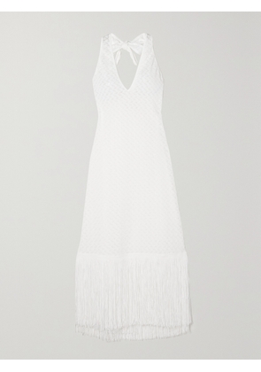 WAIMARI - Levisa Fringed Lace Halterneck Coverup - White - x small,small,medium,large,x large