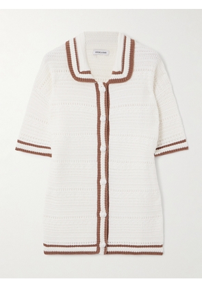 Veronica Beard - Striped Cotton Cardigan - Off-white - x small,small,medium,large,x large