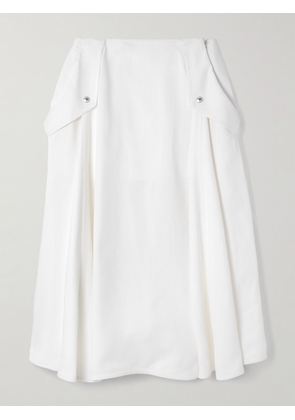 Bottega Veneta - Pleated Twill Midi Skirt - Off-white - IT38,IT40,IT42