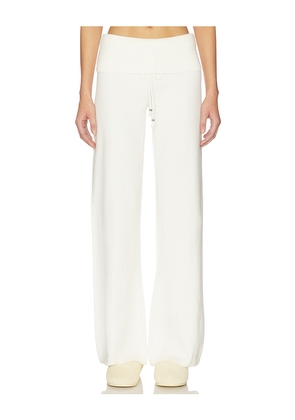 Frankies Bikinis Dawson Cloud Knit Pant in White. Size L. Also in M, S, XS, XXS.