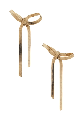 Jennifer Behr Gretta Earrings in Metallic Gold.