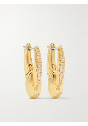 Melissa Kaye - Ada Huggie Hoop 18-karat Gold Diamond Earrings - One size