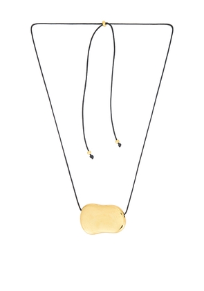 Heaven Mayhem Julia Long Pendant Necklace in Metallic Gold.
