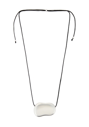 Heaven Mayhem Julia Long Pendant Necklace in Metallic Silver.