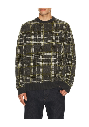 Fred Perry Brushed Tartan Jumper in Grey. Size L. Also in S, M.