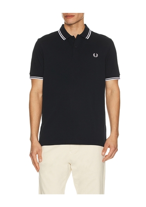 Fred Perry Twin Tipped Shirt in Navy. Size L. Also in S, M.