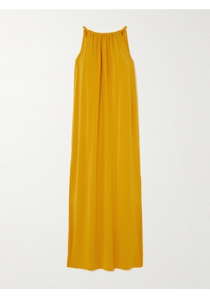 Max Mara - Diego Gathered Stretch-jersey Maxi Dress - Yellow - x small,small,medium,large,x large