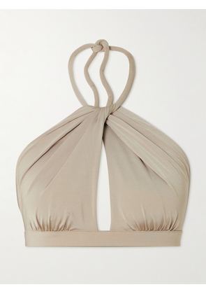 Max Mara - Alinda Halterneck Bikini Top - Neutrals - x small,small,medium,large,x large