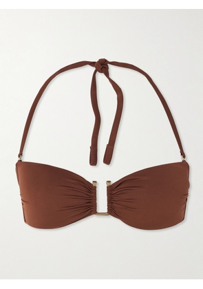 Max Mara - Amelia Embellished Bikini Top - Brown - x small,small,medium,large,x large