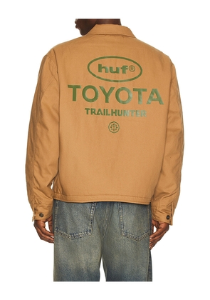 HUF x Toyota Trailhunter Jacket in Brown. Size M. Also in S, XL/1X.