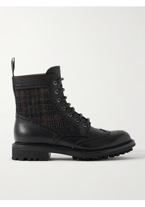 Church's - Jacquard-paneled Leather Ankle Boots - Black - IT35,IT35.5,IT36,IT36.5,IT37,IT37.5,IT38,IT38.5,IT39,IT39.5,IT40,IT40.5,IT41