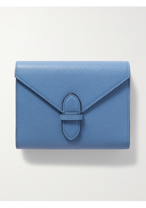 Smythson - Panama Textured-leather Playing Cards Set - Blue - One size