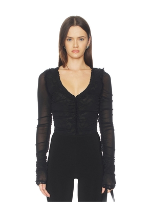 Free People x REVOLVE Worn To Be Wild Bodysuit in Black. Size L. Also in XS, S, M, XL.