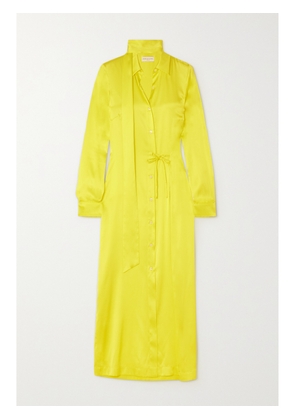 Dries Van Noten - Stretch-silk Satin Shirt Dress - Yellow - FR 34,FR 36,FR 38,FR 40,FR 42,FR 44