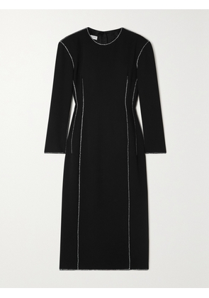 Dries Van Noten - Crystal-embellished Crepe Midi Dress - Black - FR 34,FR 36,FR 38,FR 40,FR 42,FR 44