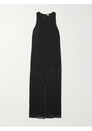 TOTEME - Cotton And Silk-blend Crepon Midi Dress - Black - DK32,DK34,DK36,DK38,DK40,DK42
