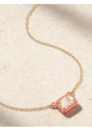 Alison Lou - Cocktail 14-karat Gold, Topaz And Enamel Necklace - One size