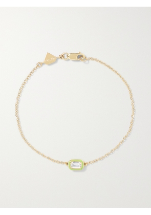 Alison Lou - Cocktail 14-karat Gold, Topaz And Enamel Bracelet - One size