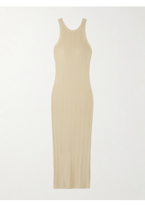 TOTEME - Ribbed-knit Maxi Dress - Cream - xx small,x small,small,medium,large,x large