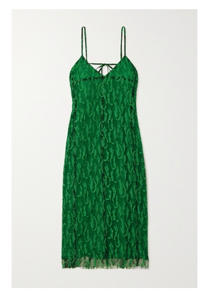 Victoria Beckham - Fil Coupé Mesh Midi Dress - Green - UK 4,UK 6,UK 8,UK 10,UK 12,UK 14