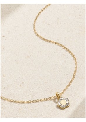 STONE AND STRAND - Flora Mini 14-karat Gold Diamond Necklace - One size