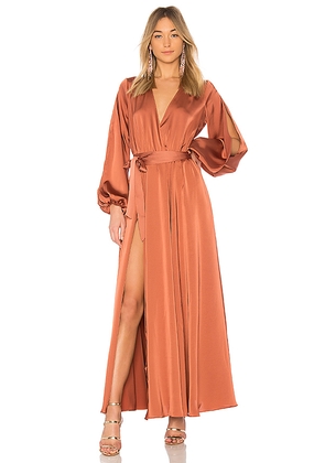 Michael Costello x REVOLVE Eric Gown in Metallic Copper. Size S. Also in XXS, XS, L.