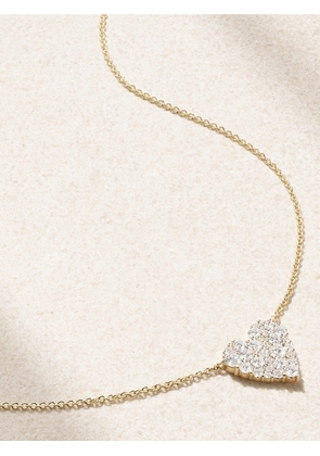 Sydney Evan - Small Cocktail Heart 14-karat Gold Diamond Necklace - Silver - One size