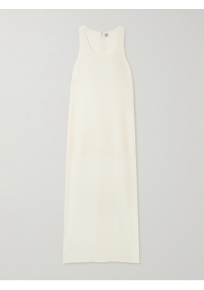TOTEME - Cotton And Silk-blend Crepon Midi Dress - Ecru - DK32,DK34,DK36,DK38,DK40,DK42