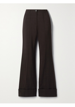 Co - Woven Straight-leg Pants - Brown - US0,US2,US4,US6,US8,US10