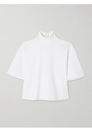 Alaïa - Cropped Cotton-jersey Turtleneck T-shirt - White - FR 34,FR 36,FR 38,FR 40,FR 42,FR 44,FR 46