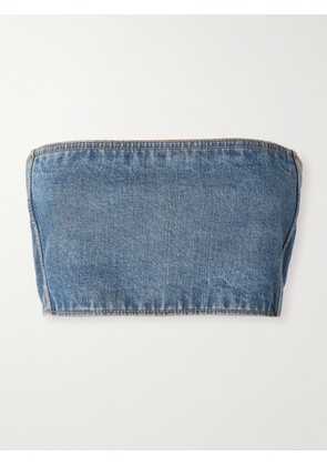 Alaïa - Denim Bustier Top - Blue - FR 34,FR 36,FR 38,FR 40,FR 42