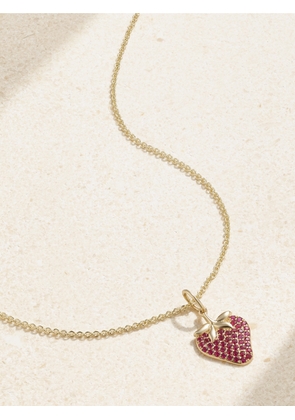 Sydney Evan - Strawberry 14-karat Gold Ruby Necklace - One size