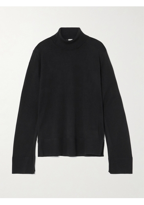 TOTEME - Lyocell-blend Turtleneck Sweater - Black - x small,small,medium,large,x large