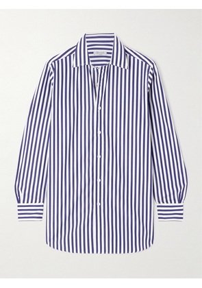 Charvet - Striped Cotton-poplin Shirt - Blue - x small,small,medium,large
