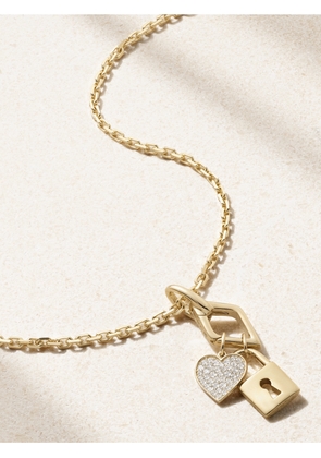 Sydney Evan - Lock And Heart 14-karat Gold Diamond Necklace - One size