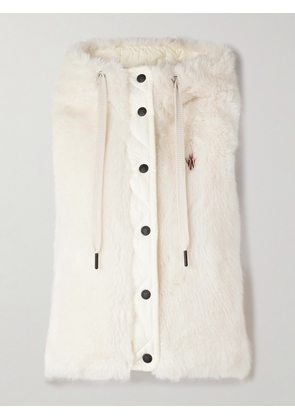 Moncler Grenoble - Arve Hooded Plush And Quilted Shell Vest - Cream - 00,1,2,3,4,5