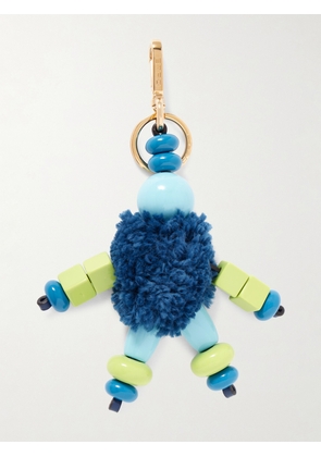 Etro - Little Man Wool-blend, Gold-tone And Enamel Bag Charm - Blue - One size