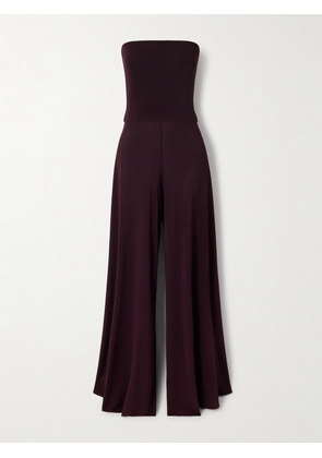 Alaïa - Strapless Jersey Jumpsuit - Burgundy - FR 34,FR 36,FR 38,FR 40,FR 42,FR 44