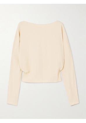 Matteau - Button-detailed Woven Top - Cream - 1,2,3,4,5