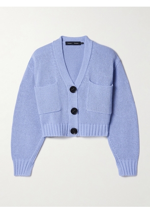 Proenza Schouler - Sofia Cropped Cotton-blend Cardigan - Blue - x small,small,medium,large,x large
