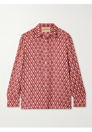 Valentino Garavani - Printed Silk-twill Shirt - Red - IT36,IT38,IT40,IT42,IT44,IT46,IT48,IT50