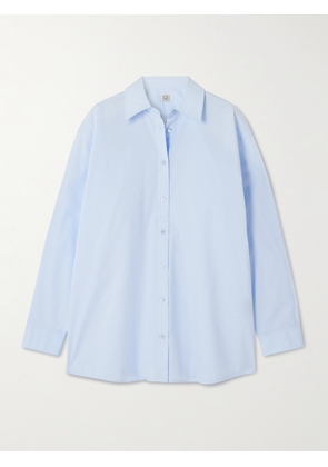 TOTEME - Garderob Organic Cotton-poplin Shirt - Blue - DK32,DK34,DK36,DK38,DK40,DK42