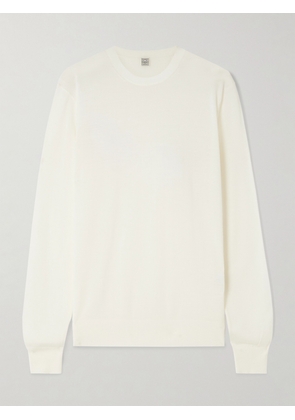 TOTEME - Garderob Wool And Silk-blend Sweater - Ecru - x small,small,medium,large,x large