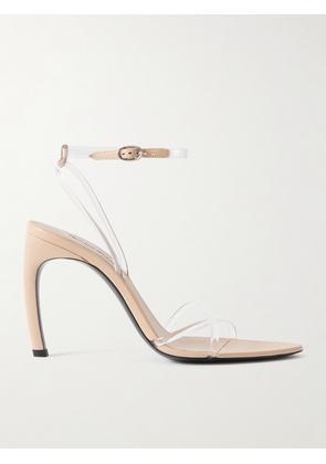 Victoria Beckham - Leather-trimmed Pvc Sandals - Neutrals - IT36,IT37,IT38,IT39,IT40,IT41