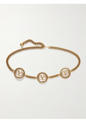 Valentino Garavani - Vlogo Gold-tone Belt - small,medium,large
