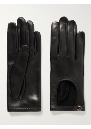 Valentino Garavani - Vlogo Leather Gloves - Black - 6.5,7,7.5,8,8.5