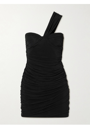 Isabel Marant - Mylenia One-shoulder Gathered Stretch-jersey Mini Dress - Black - FR 34,FR 36,FR 38,FR 40,FR 42,FR 44