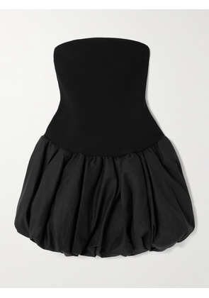 SIMKHAI - Pollie Strapless Stretch Recycled-knit And Linen-blend Mini Dress - Black - x small,small,medium,large,x large